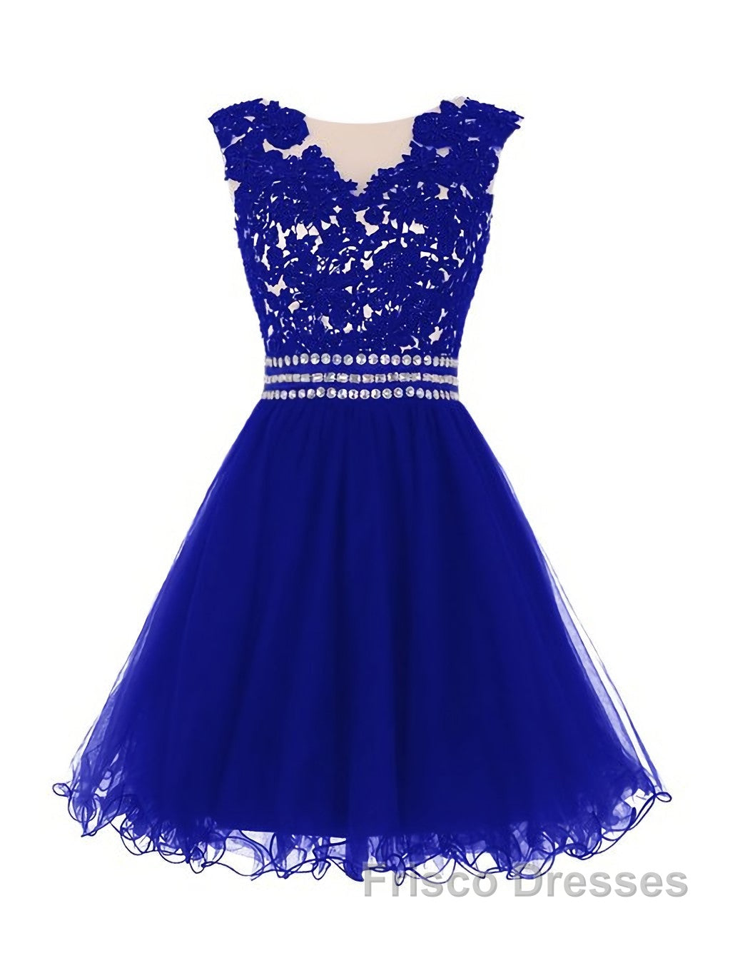 Navy Blue Lace Short With Waist Beadings Royal Blue Custom Made Mini Length Women Skirt Formal Prom Dress
