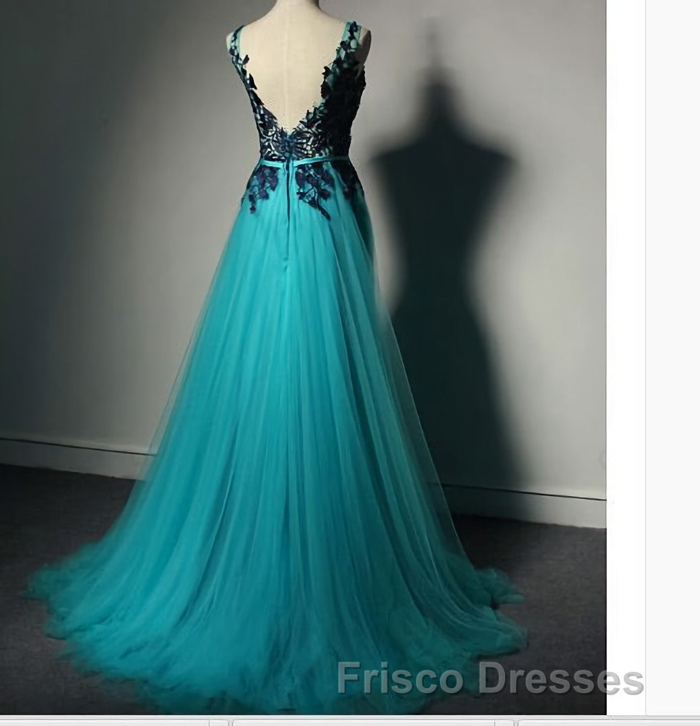 Top Selling Long Open Back Navy Blue Lace Long Women Modest Elegant Formal Prom Dress