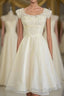 Classy Ivory Beach Handmade Short Formal Prom Dress