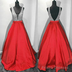 New Arrival Prom Dress, Modest Prom Dress, Long Satin V Neck Royal Blue Prom Dresses, Ball Gowns 2025