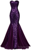 Sequin Long Sparkly Dark Salmon Purple Evening Dress, Elegant Formal Dresses, Mermaid Evening Gowns High Quality