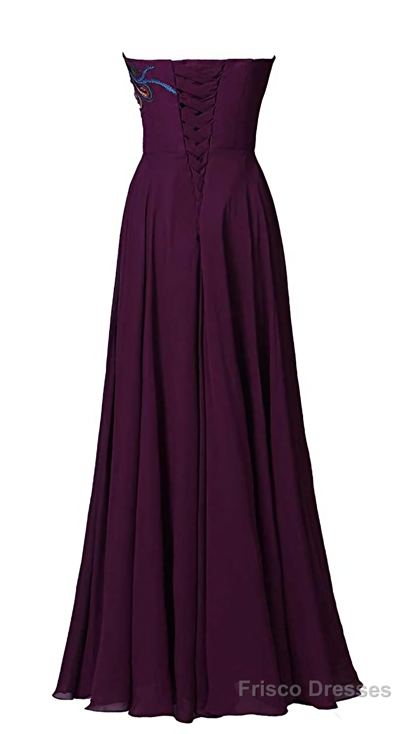 Womens A-line Embroidery Evening Dresses Main image