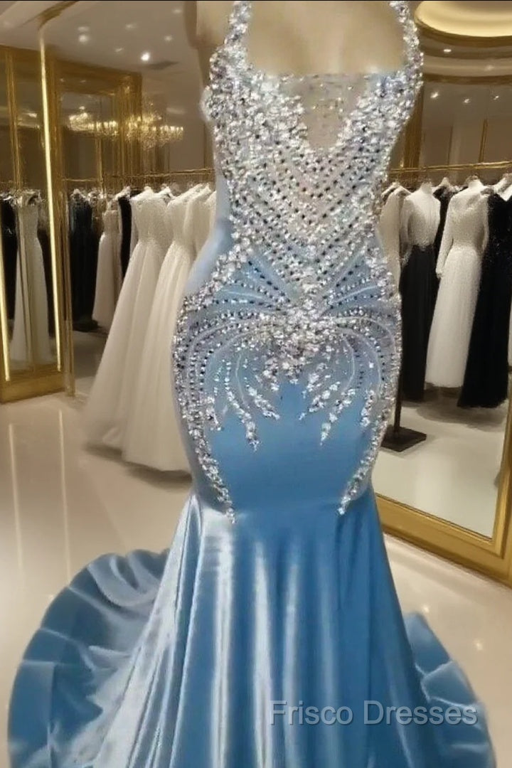 Formal Prom Dress Light Sky Blue Appliques Formal Party Gowns Main image
