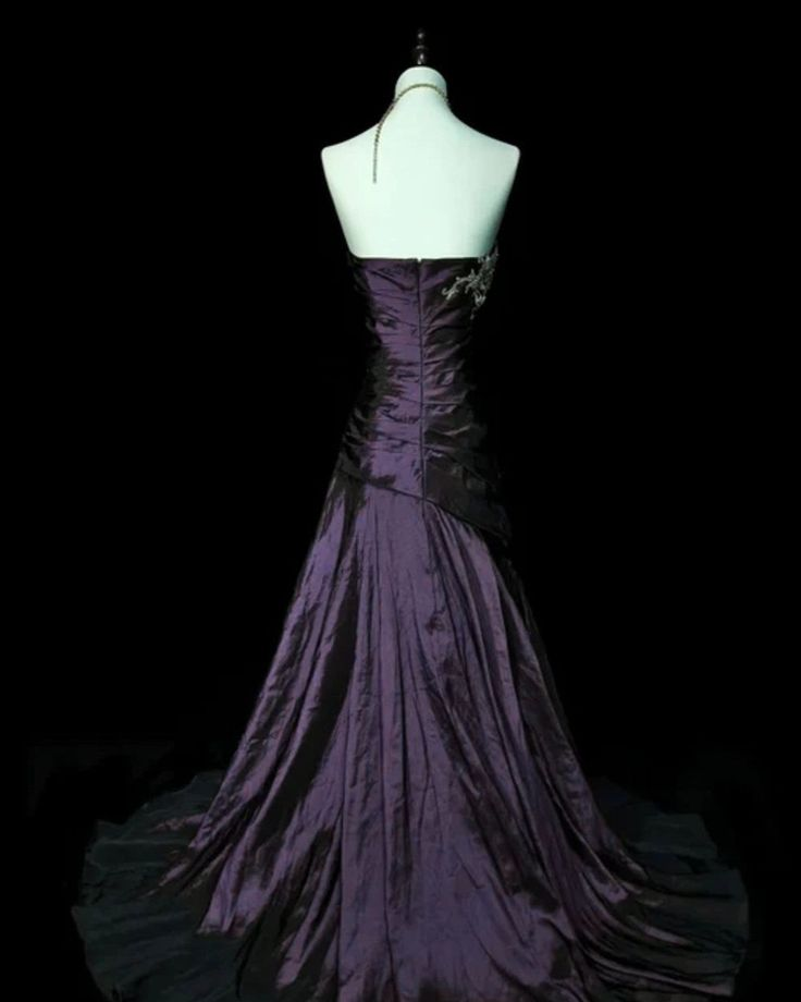 Purple Mermaid Sweetheart Long Evening Dress Strapless Prom Dress Secondary image