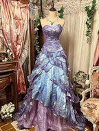 Burgundy Fashion Retro Elegant Delicate Floral Sweet Elegant Long Tulle Floor Length Ball Gown Evening Gown