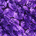 Purple Rose Prom Dresses Sequined V Neck Mermaid Evening Party Dresses Flowers Long Sleeves Pageant Gown