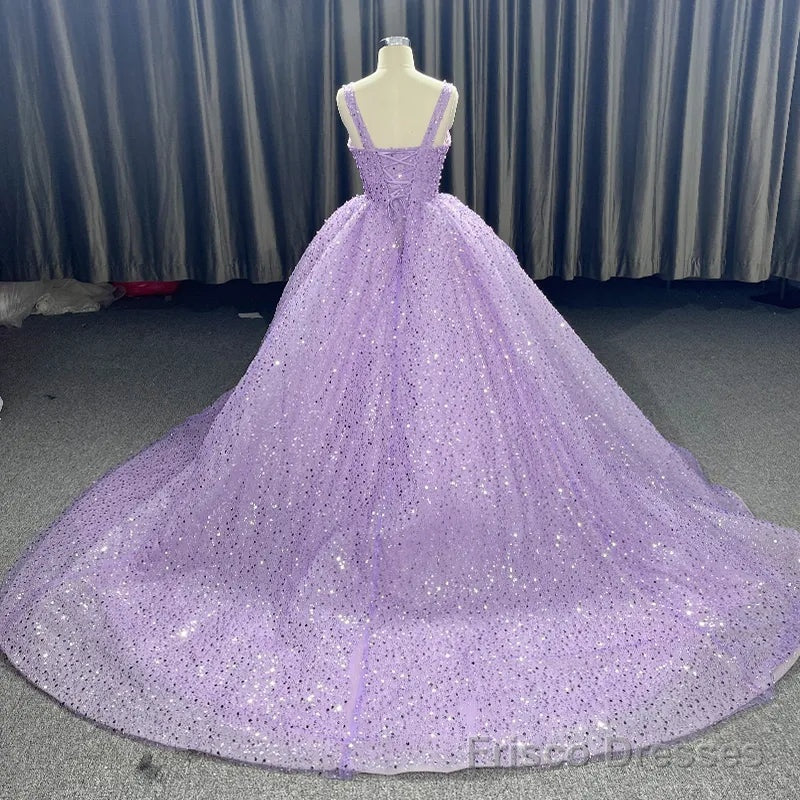 Purple Sweetheart Sequined Evening Party Dress Secondary image