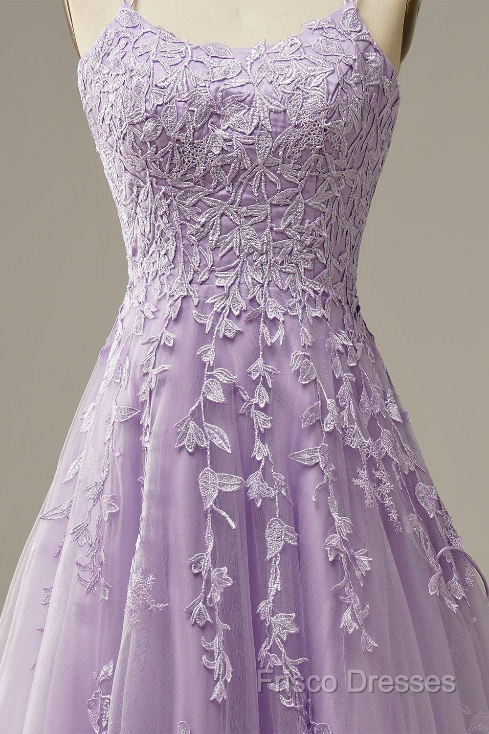 Purple Tulle Lace Long Formal Prom Dress Formal Dress