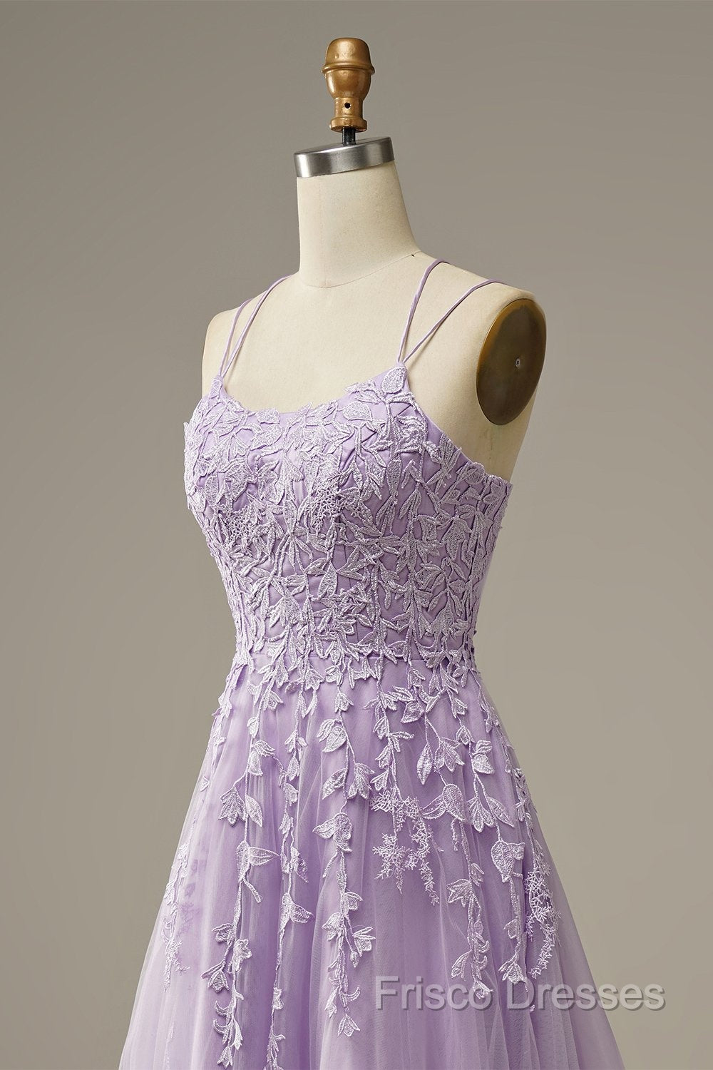 Purple Tulle Lace Long Formal Prom Dress Formal Dress