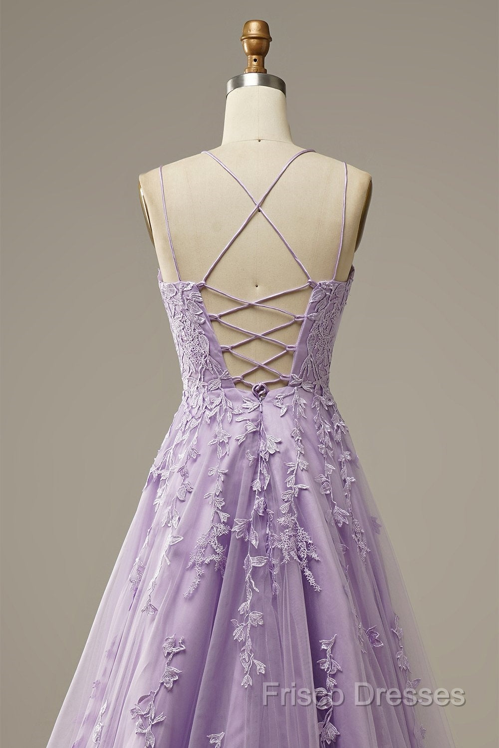 Purple Tulle Lace Long Formal Prom Dress Formal Dress