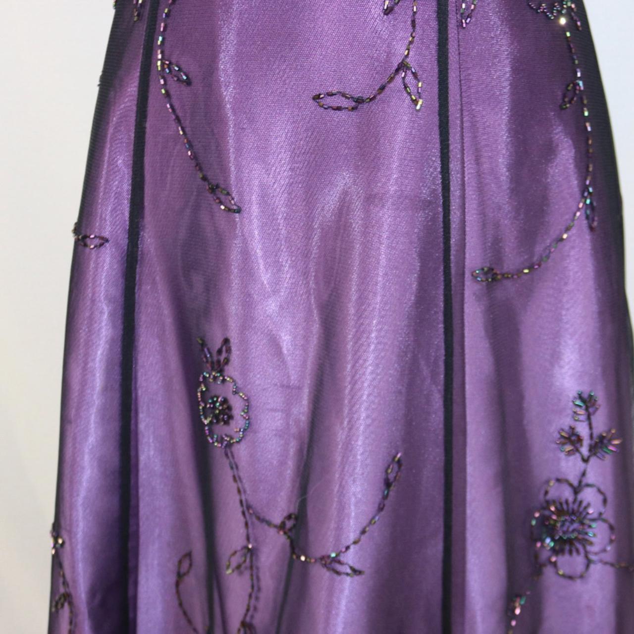 Purple Vintage Fashion Ombre Beaded Empire Waist Halter Long Elegant P
