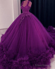 Purple Wedding Dress Sweetheart Ball Gown