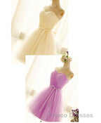 Cute Sweetheart Neck Tulle Short Formal Prom Dress, Bridesmaid Dress