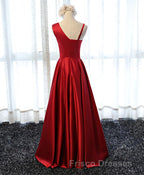 Stylish Satin Long Formal Prom Gown Formal Prom Dress