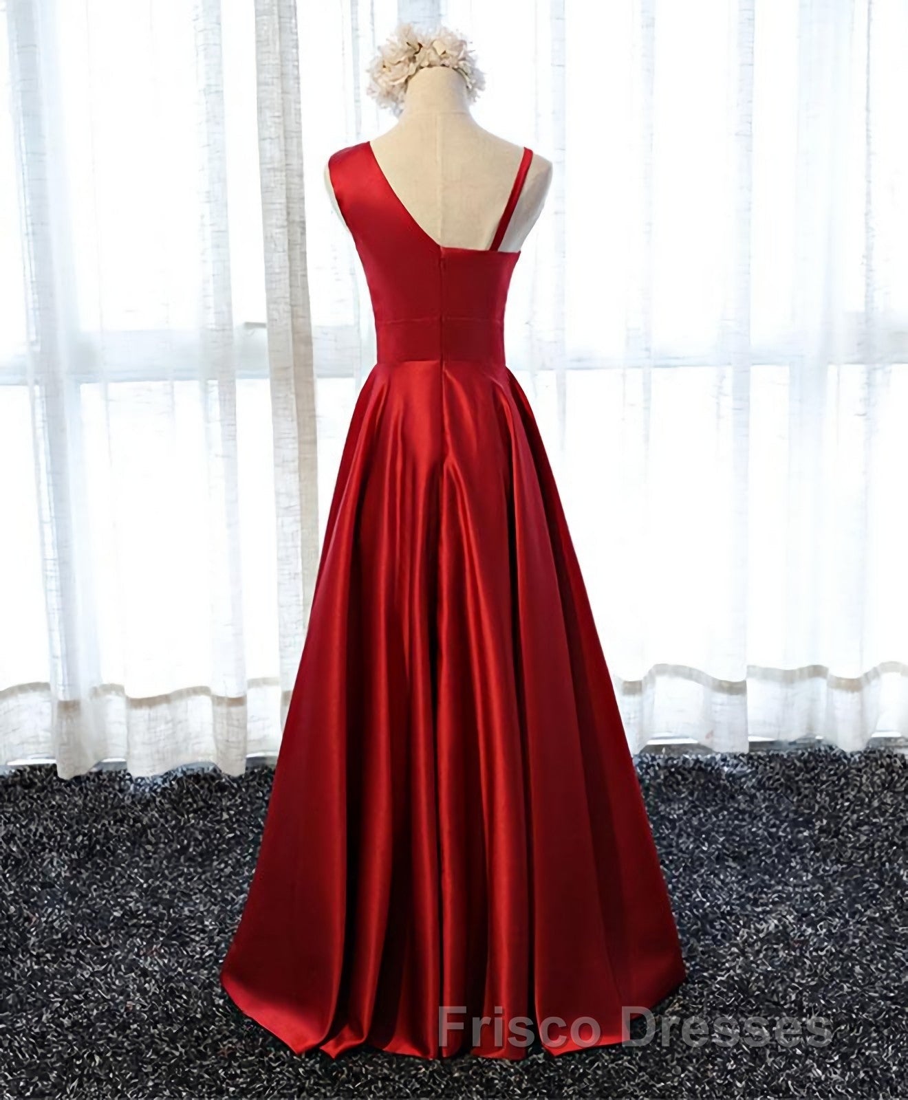 Stylish Satin Long Formal Prom Gown Formal Prom Dress