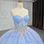 Quinceanera Dress Chic Strapless Sweep Train Evening Dresses Sweetheart Lace Up Prom Dresses