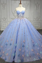Quinceanera Dress Chic Strapless Sweep Train Evening Dresses Sweetheart Lace Up Prom Dresses