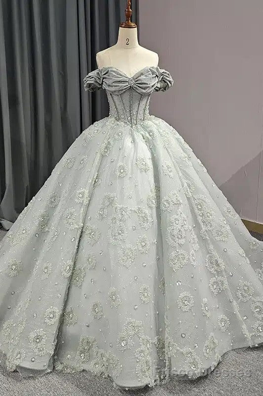 Quinceanera Dress Elegant Grey Quinceanera Dresses Sweetheart Sleeveless Ball Gown Party Dresses Main image