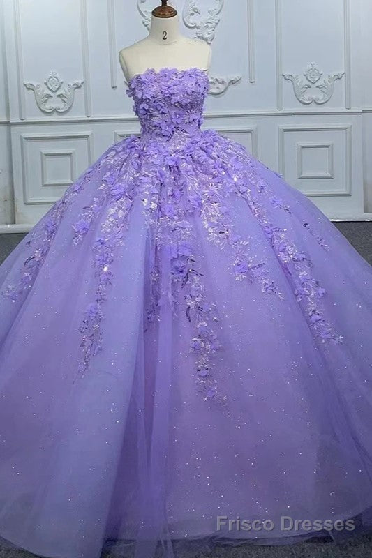 Quinceanera Dress Elegant Party Princess Dress Pearls Strapless Evening Gown Appliques Ball Gown Main image