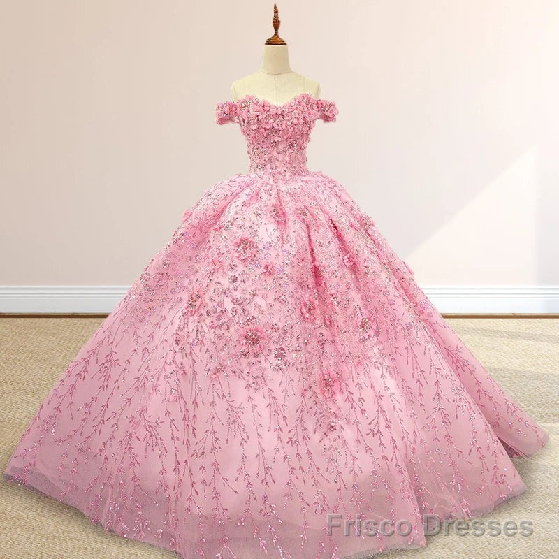 Quinceanera Dress Luxury Ball Gown Appliques Off the Shoulder Sweet Dresses Beading Secondary image