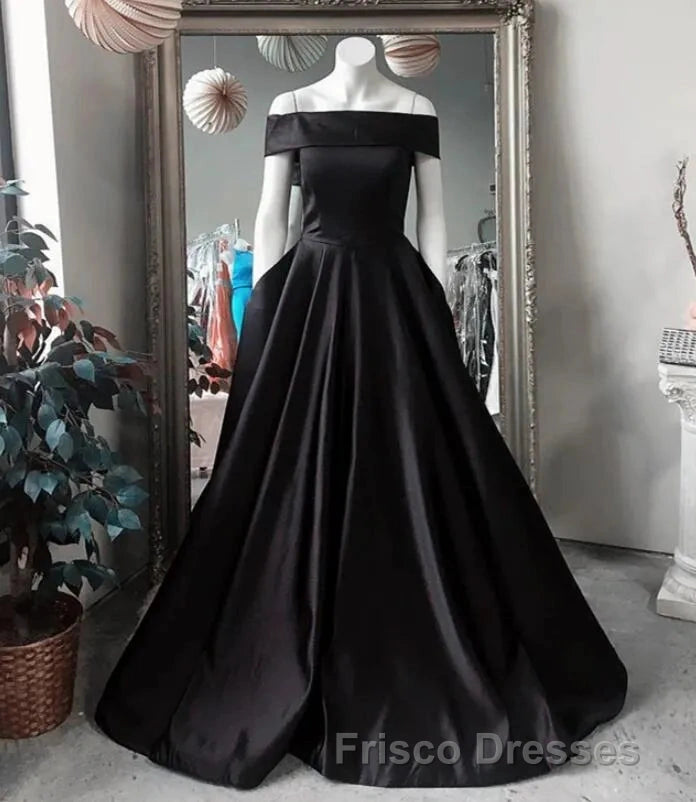 Simple Off The Shoulder Long Ball Gowns Formal Prom Dress Secondary image