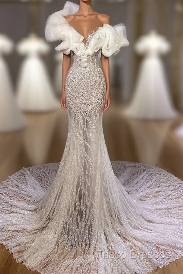Real Made Wedding Dress Formal Prom Dress, Long Formal Prom Dress, Formal Dress Main image