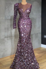 Real Prom Dress, Sexy Prom Dress, Purple Prom Dress, Bling Bling Evening Dress, Cheap Party Dresses