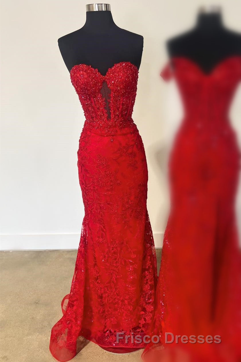 Sweetheart Periwinkle Keyhole Mermaid Formal Prom Dress with Appliques