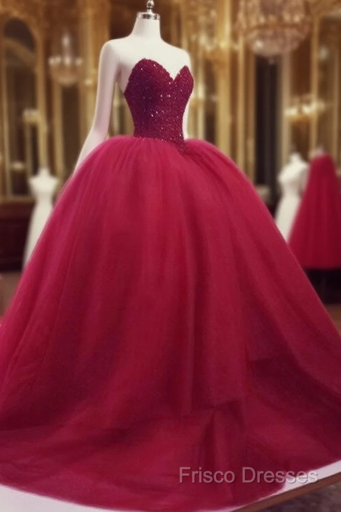 Red Ball Gown Red Wedding Dress Formal Prom Dress