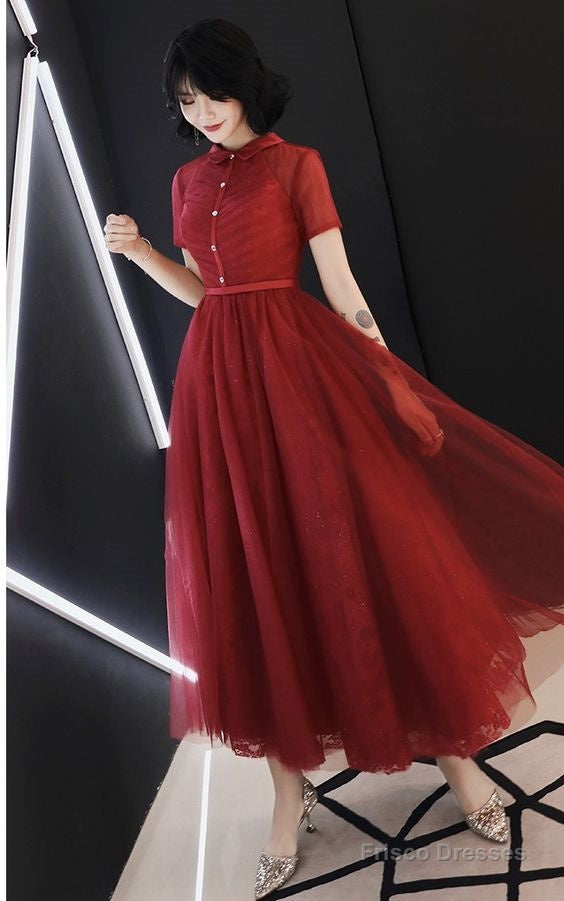 Red Evening Dress, Graduation Dress,Summer, Girl Sweet 16 Dress,Custom Made Prom Dress