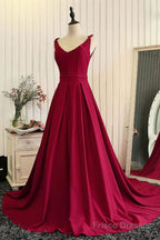 Red Fashionable Long Evening Gown, Red Prom Dress