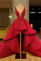 Red Lace Prom Dresses Elegant Cocktail Dresses Party Sexy Celebrity Dress