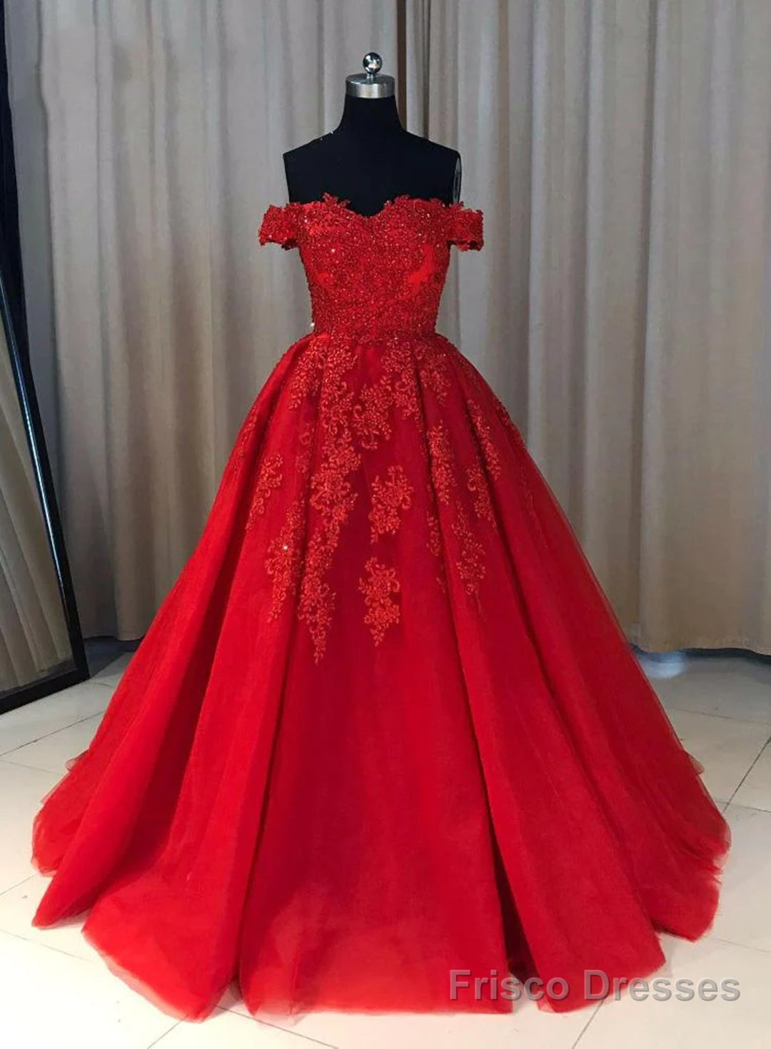 Red Off Shoulder Gorgeous Prom Dress, Lovely Formal Gowns , Party Dresses Main image