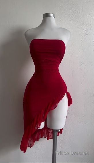 Red Short Prom Dresses Short Birthday Outfits Secondary image