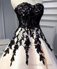 Champagne Lace Short Formal Prom Dress, Lace Evening Dress