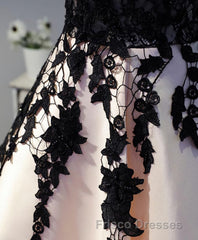 Champagne Lace Short Formal Prom Dress, Lace Evening Dress