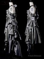 Retro High Low Irregular Spaghetti Straps Gray Short Prom Dresses Birthday Outfits