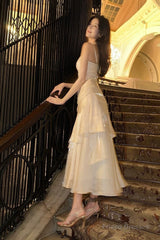 Retro Mermaid Spaghetti Straps Long Length White Evening Dress Prom Dresses