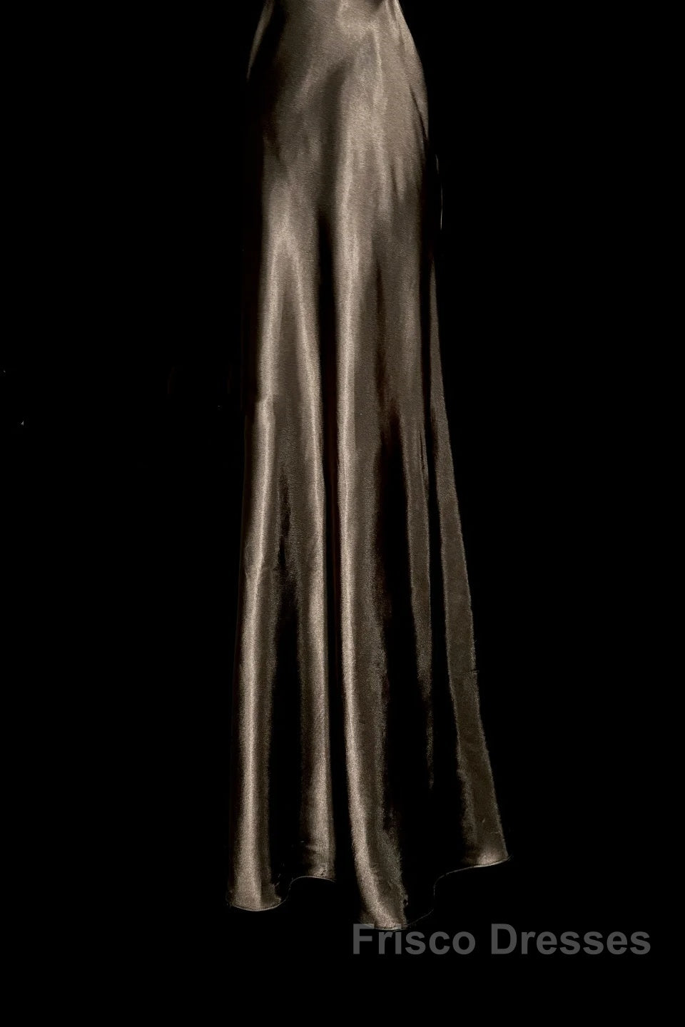 Retro Mermaid V Neckline Chiffon Brown Evening Dress Formal Prom Dress