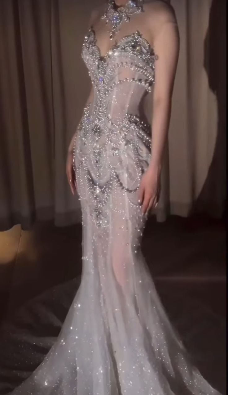 Retro Wedding Dress Mermaid Sweetheart Sequin Pearls Long White Wedding Dresses Bride Dress Bridal Gowns Secondary image