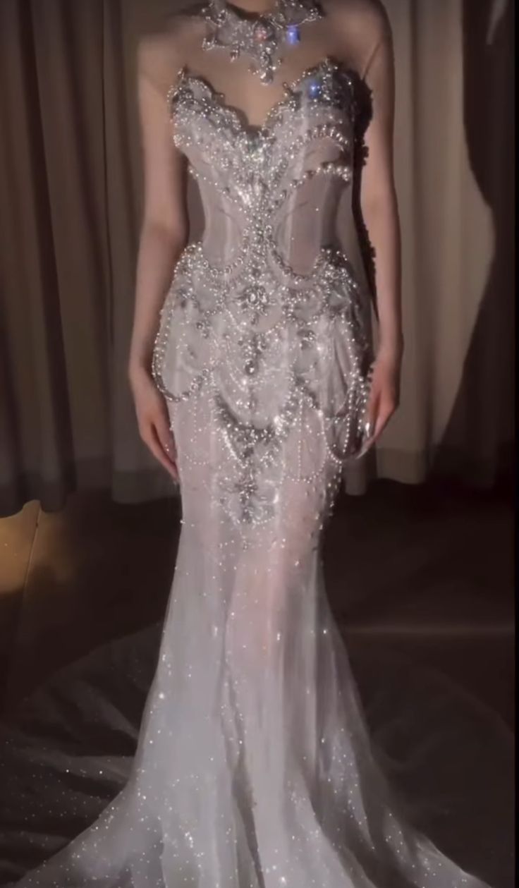 Retro Wedding Dress Mermaid Sweetheart Sequin Pearls Long White Wedding Dresses Bride Dress Bridal Gowns Main image