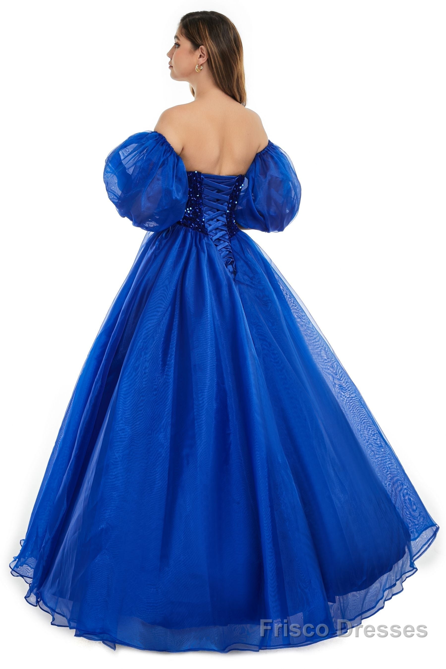 Grap Tulle Sequins Sweetheart Prom Dresses Spaghetti Straps Evening Quinceanera Dresses