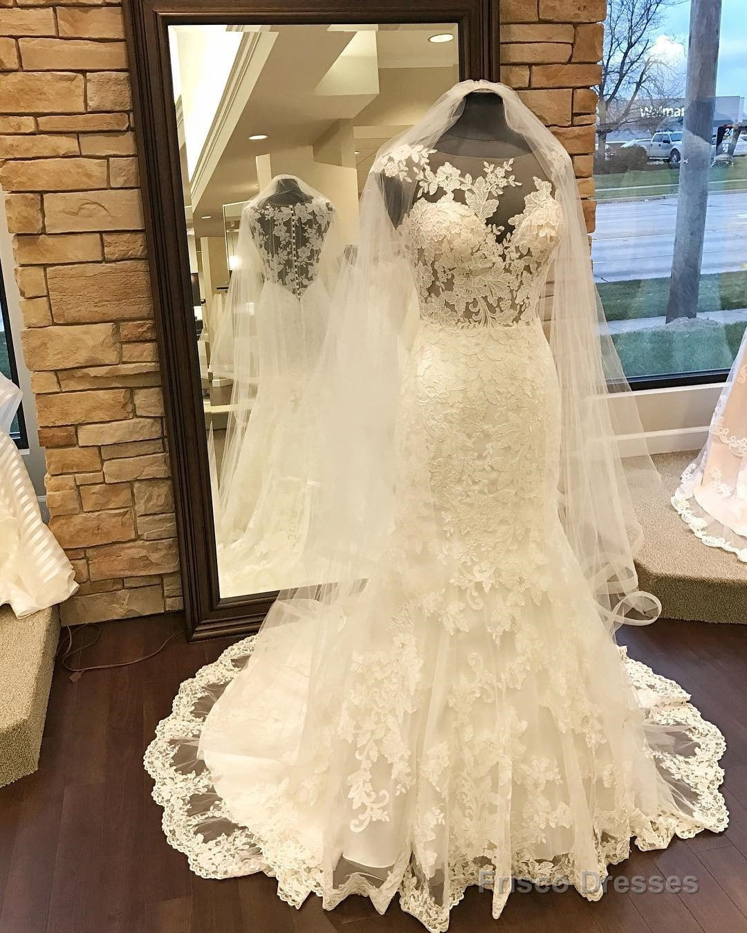 Romantic Lace Wedding Dresses Mermaid Bridal Gowns Main image