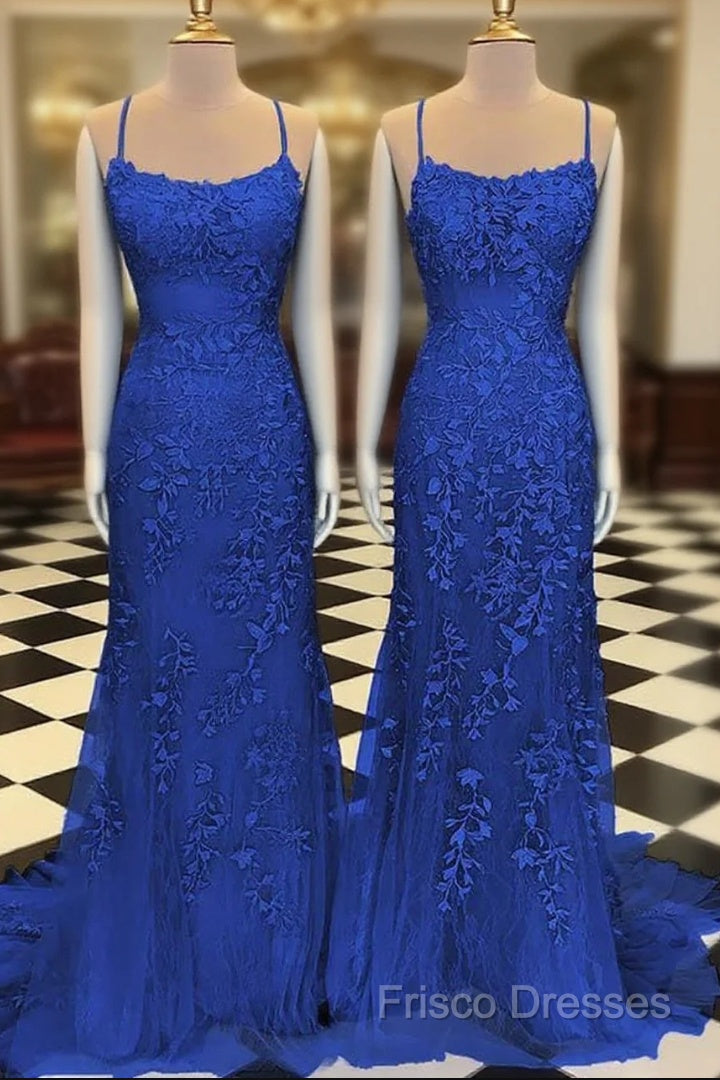 Royal Blue Formal Prom Dress Sexy Long Lace Formal Dress Uk – Frisco Dresses