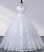 Royal Blue Lace Off the Shoulder Quinceanera Dress with Flowers