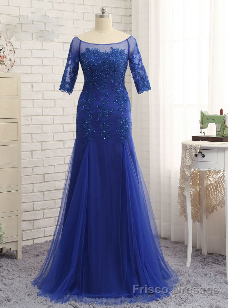 Royal Blue Mermaid Half Sleeves Mother Of The Bride Dresses Main image