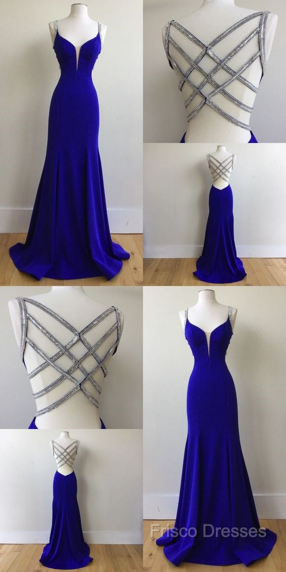 Royal Blue Formal Prom Dress For Teens, Formal Prom Dress, Graduation School Party Gown Secondary image