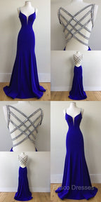 Royal Blue Formal Prom Dress For Teens, Formal Prom Dress, Graduation School Party Gown