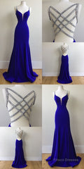 Royal Blue Prom Dress For Teens, Prom Dresses, Graduation School Party Gown