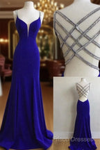 Royal Blue Formal Prom Dress For Teens, Formal Prom Dress, Graduation School Party Gown